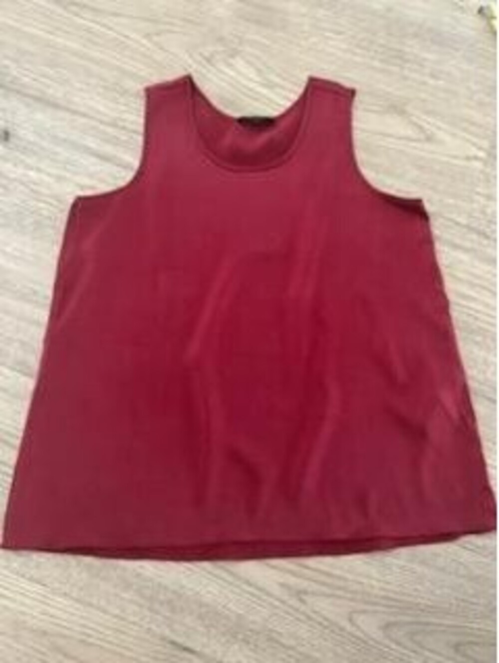 Quince 100% Washable Silk Tank Top Womens Small Burgundy Red Sleeveless Top